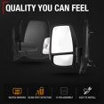 thumbnail image 4 of Driver Side Mirror Replacement - Compatible with 2020-2023 Ford Transit-150, 250, 350, E-Transit - Short Arm, Heated Mirror, Blinker, Blind Spot, Powered Foldable, Flat Glass, 12H10P - OEM LK4Z17683E, 4 of 6