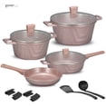 thumbnail image 2 of Batería de Cocina Antiadherente de Mármol Kochstelle Basics Modern 13 Piezas Rosa, 2 of 8