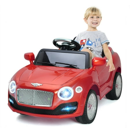 Costway 6V Kids Ride On Car Electric Battery Power RC Remote Control & Doors w/ MP3 Red