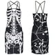 thumbnail image 2 of TRKIYQC Vestido Sin Mangas para Mujer con Estampado De Hueso De Calavera, Tirantes Cruzados Versión Flaca Ropa De Verano De Halloween TRKIYQC casual, 2 of 6