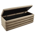 thumbnail image 5 of Accent Chair Bench Ottoman, Taupe Gray, Velvet, Living Kitchen Cafe Bistro Hospitality Restaurant, Modern Contemporary Boutique HB36622, 5 of 11