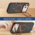 thumbnail image 6 of Allytechgroup Magnetic Case for Apple iPhone 17, with Camera Lens Kickstand [Compatible with Magsafe & Car Mount] Hybrid TPU PC Back Cover Shockproof Phone Case for Women Men, Orange, 6 of 8