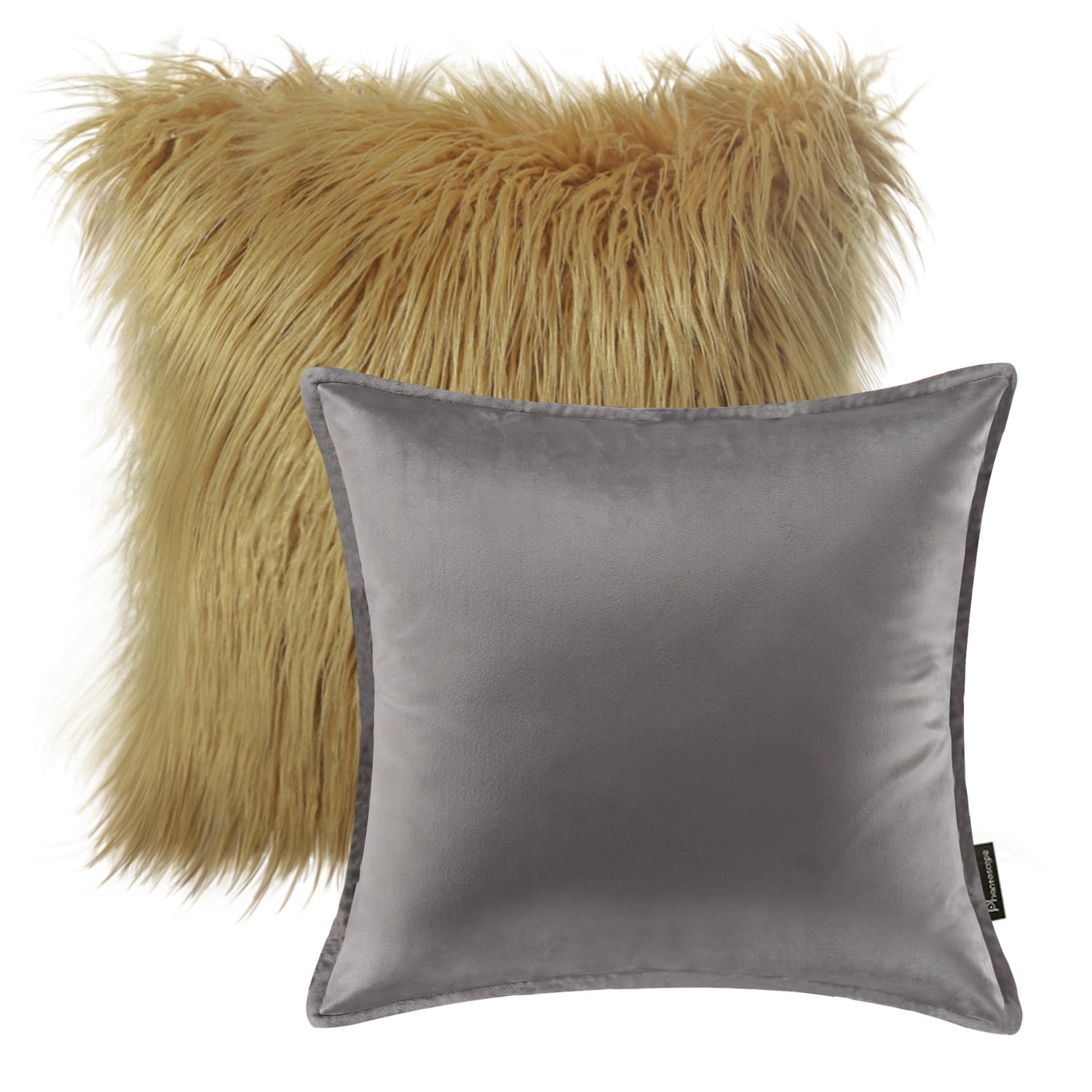 Phantoscope Designer's Choice Faux Fur Velvet Bundle Decorative Throw
