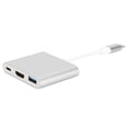 thumbnail image 2 of Convertidor de tipo C a HDMI USB3.1 Carcasa de aleación de aluminio Compacto Multipuerto Soporte 1080P (Plata), 2 of 5