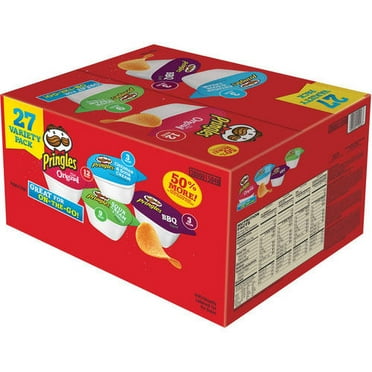 Pringles Variety Potato Crisps Pack 50% More, 19.35 Oz., 27 Count