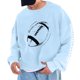 thumbnail image 1 of Sudadera sin capucha para hombre, cuello redondo, sudadera deportiva con estampado de fútbol, jersey de manga larga, blusa de poliéster para hombre, 1 of 4