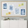 thumbnail image 3 of PixonSign Frameless Wall Art Pastel Blue Fern Plant & Polygons Prints, Set of 4 Abstract Geometric Wall Decor Arts, Nature Wall Décor, Adhesive Canvas Poster, Modern Home Artwork - 8"x10", 3 of 5