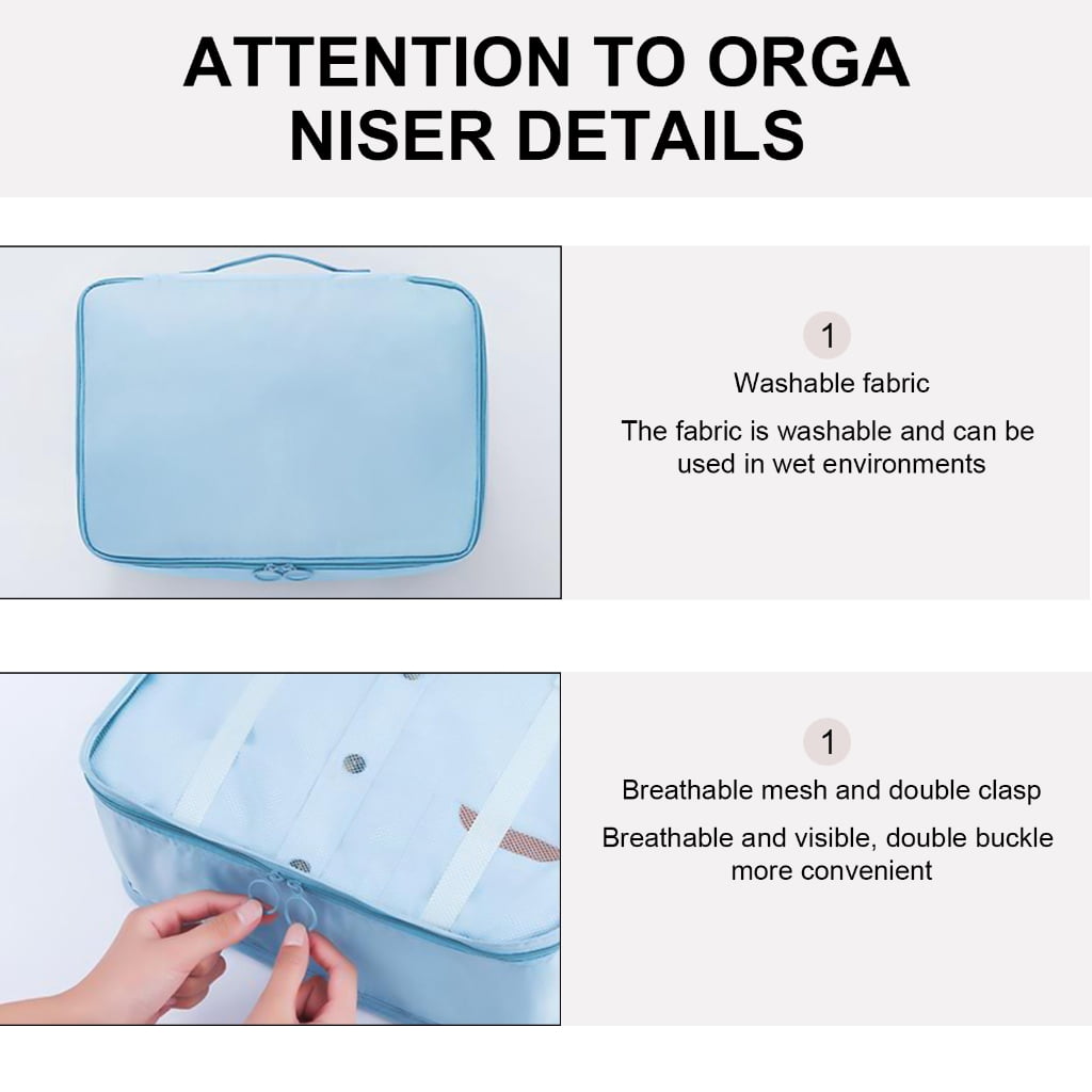 8x/Set Tavel Packing Cubes Suitcase Organiser Small Travel Organiser Luggage Organiser Packing Organisers