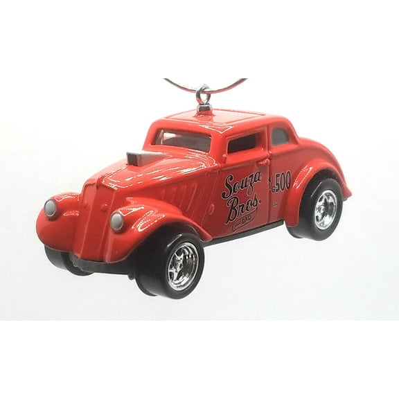 Christmas Ornament for Willy's Gasser Red/ Black Souza Bros Decal