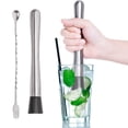 thumbnail image 3 of Acero inoxidable Handy Wine Mezcling Sticir Stick Portátil Restaurante Cafetería Bebida Ice Machisting Utensilios Accesorios Tipo 1 Jumpingount HA009912-01, 3 of 6