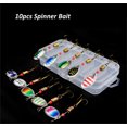 thumbnail image 4 of Señuelos 10pcs Spinner Bait Señuelos de pesca Cuchara giratoria Señuelos Metal Bass Trucha Señuelo S yeacher estándar, 4 of 7