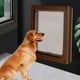 thumbnail image 3 of Puerta con portón para perros con marco de entrada resistente para mosquitera de animales, ventana para perros pequeños y medianos L, 3 of 8