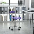 thumbnail image 2 of Flash Furniture Vibrant Violet and Chrome Swivel Task Office Chair with Tractor Seat, 2 of 12