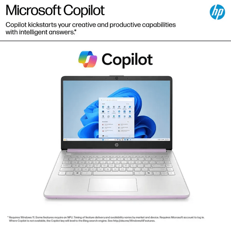 HP 14” HD Laptop, Intel Processor N150, 4GB RAM, 128GB UFS