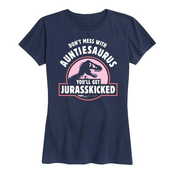 Instant Message - Auntiesaurus Jurasskicked - Women's Short Sleeve Graphic T-Shirt