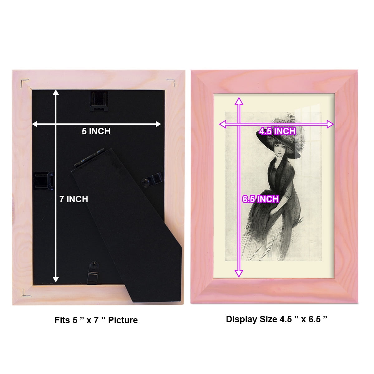 Feather Hat II -Framed Print w/glass-Sunset Pink
