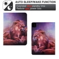 thumbnail image 4 of SaniMore for iPad Air 4th/5th, iPad Pro 11(2022/2020/2021/2018) Case, PU Leather Wallet Flip Case with Auto Wake/Sleep Card Cash Slots Multiple Viewing Angles Full Wrap Protective Fashion Case, Lion, 4 of 7
