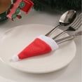 thumbnail image 4 of Billuyoard 20 piezas bolsa de vajilla de Navidad DIY fiesta Festival Prop Navidad cubiertos bolsa cena decoración cuchara Chocolate organizador Kits de decoración para fiestas, 4 of 6