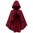 thumbnail image 2 of JFGHDG Cowl Hood Cowl Hooded Cape Red Cape Mens Poncho Hooded Cloak Poncho Red a, 2 of 8