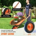 thumbnail image 2 of Wheelbarrow Cart 5 Cu Ft, 330 Lbs Capacity, Garden Dump Cart - One Wheel Utility Wagon with Metal Handle & 16" Wheels for Yard, Lawn, Farm, 2 of 7