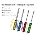 thumbnail image 3 of Pole  1.2 Meters Outdoor Flagpole Stainless Steel Telescopic Flag Pole for Teachers' Teaching Pointer Tour Guide Banner 47, 3 of 7