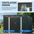thumbnail image 2 of Dextrus Outdoor Storage Shed, 9.1' x 4.2' Large Metal Tool Sheds, Heavy Duty Storage House with Lockable Doors & Air Vent, 2 of 5