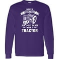 thumbnail image 3 of Inktastic Old Man Tractor Long Sleeve T-Shirt, 3 of 5