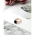 thumbnail image 4 of Gem Stone King 3.39 Ct Black Onyx White Created Sapphire 18K Rose Gold Plated Silver Ring, 4 of 6