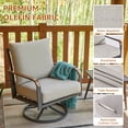thumbnail image 6 of NATURAL EXPRESSIONS Outdoor Swivel Rocking Chairs, 3 Piece Patio Bistro Set with 2 Rockers, Conversation Furniture with 1 Metal Table and Thick Cushions for Backyard, Balcony, Porch, Support 350lbs, 6 of 7