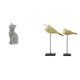 thumbnail image 1 of Figura de escritorio, estatua de gato, estatua de pájaro, adorno de animal de madera, resina, material de madera, artesanía delicada, adecuada para of, 1 of 8