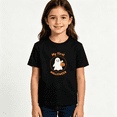 thumbnail image 2 of Girls Graphic Tees Ghost My First Halloween Kids T Shirt Cute Party 100% Cotton Short Sleeve Soft Tops 4-13Y, 2 of 5