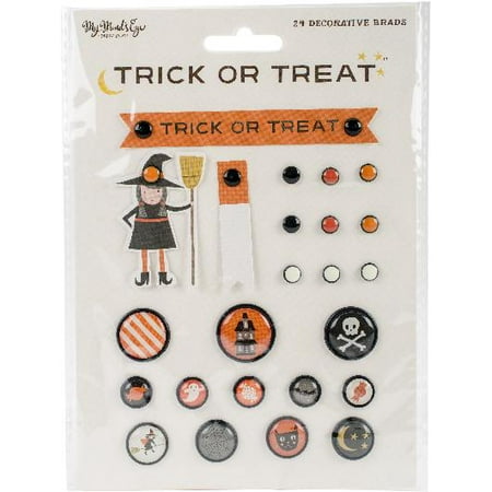 - Trick Or Treat Decorative Brads 24/Pkg-