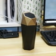 thumbnail image 4 of HEVIRGO ABS Car Auto Mini Cup Holder Trash Can Rhombus Storage Box Garbage Bin with Lid, 4 of 10