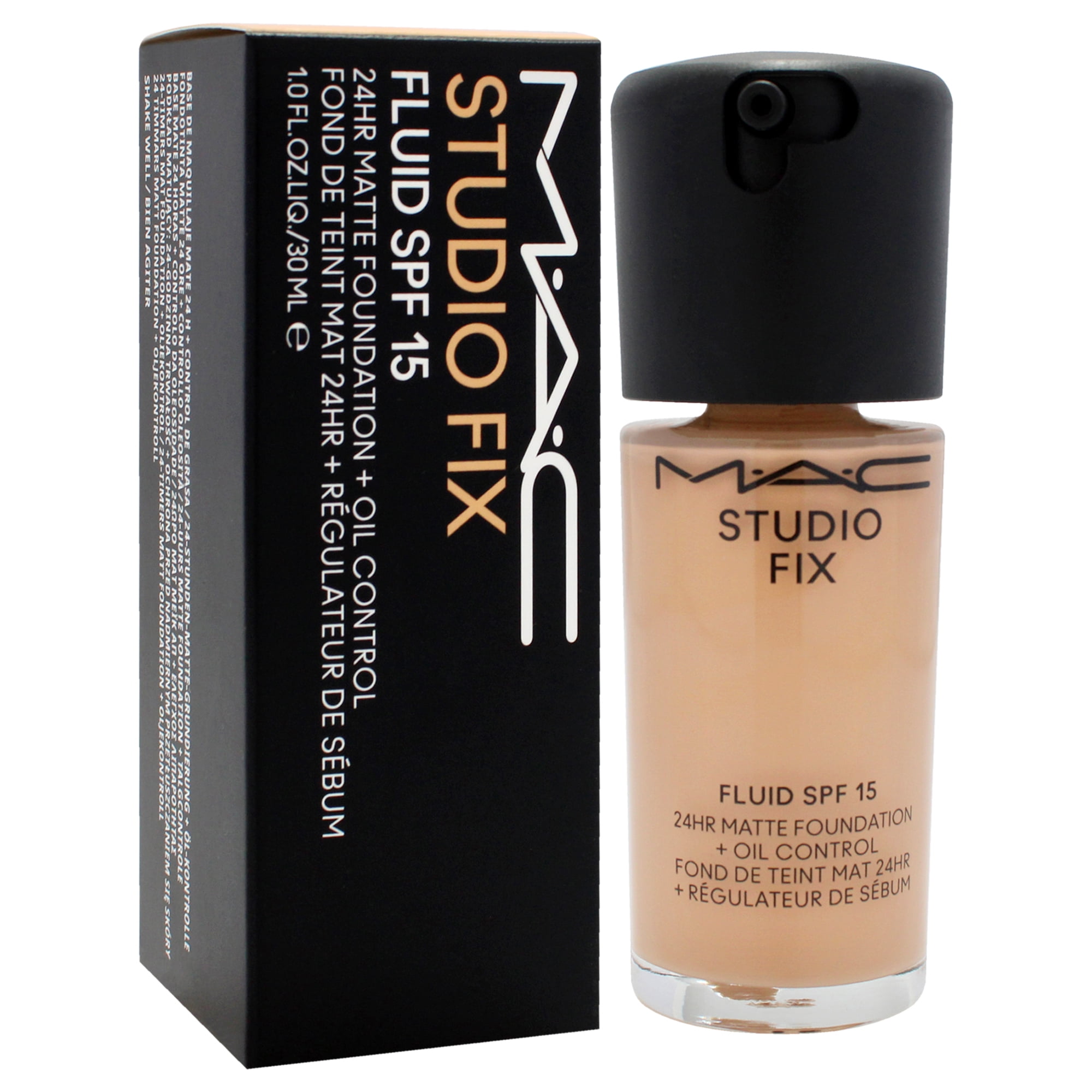 MAC Studio Fix Fluid SPF 15 24Hr Matte Foundation Plus Oil Control - NC27 , 1 oz Foundation