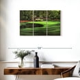 thumbnail image 3 of Elephant Stock Augusta National 11th Hole I Wall Art - Horizontal Multi Panel Canvas - Living Room Wall Decor - Sports Multi Panel - Green And Brown Decor By Marci Rule - 33" x 20", 3 of 8