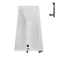 thumbnail image 6 of Streamline NAL-5240-ORB 60 in. x 30 in. Acrylic Left-Hand Drain Alcove Bathtub in Glossy White With External Drain in Matte Oil Rubbed Bronze, 6 of 10