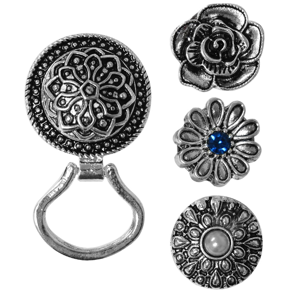 Evelots New Eye Glass Brooch Holder-Snap On Button 4 Different Magnetic Designs 