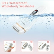 3 IN 1 Womens Electric Razor, Painless Lady Shaver Waterproof Wet & Dry Low Noise Body Hair Remover Epilator Bikini Trimmer Grooming Kit W/ LED Display for Leg Arm Armpit Underarms