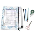 thumbnail image 5 of Light Blue Floral Patterns 3-Ring Binder Pouches A4 Size Zipper Pocket File Storage 2 Packs, 5 of 6