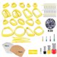 thumbnail image 5 of Polymer Clay Earring Mould Creative Earrings Making Mold Handmade Accessories Plastic Jewelry Tool for Craft Lovers Yellow, 5 of 5