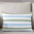 thumbnail image 3 of Sage Green Blue Striped Throw Pillow Covers, Farmhouse Sage Green Stripes Soft Breathable Pillow Cases with Invisible Zipper for Sleeping, Standard Pillowcases for Couch Bed Sofa Chair 20x26 Inches, 3 of 6