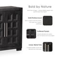 thumbnail image 4 of Furniture of America Direx Modern 66" 4-Door Solid Wood Sideboard, Tawny, 4 of 13