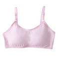 thumbnail image 4 of GYRATEDREAM Girls Seamless Training Bra Crop Cami Training Bras Seamless Bra Sports Bra Wireless Bras Elastic Thin Shoulder Straps, 4 of 7