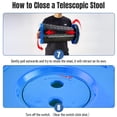 thumbnail image 4 of Taburete plegable Doseno, mejorado, engrosado, juego de 2, color azul, 4 of 9