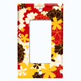 thumbnail image 5 of Metal Light Switch Plate Cover Japanese Sakura Red Flower Beige Wallpaper  FLW047, 5 of 13