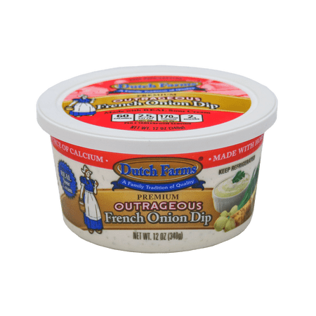 Dutch Farms, Outrageous, French Onion, Dip, 12 oz, Plastic, Tub