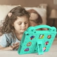 thumbnail image 6 of Kids Case for Walmart Onn 12.1" Tablet Pro 2024 Model:100146663, Onn 12.1" Tablet Pro 2024 Case, Cute DIY Figures Handle Stand Drop Protection Shockproof Case for Boys Girls Children, Mintgreen, 6 of 8