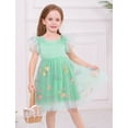thumbnail image 6 of IDOPIP Baby Girls Flower Embroidered Tutu Dress Summer Flutter Sleeves Princess Birthday Party Dresses, 6 of 8