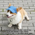 thumbnail image 3 of Sombrero para perros con orificios para las orejas – Gorra de béisbol transpirable con visera para paseos por la playa en verano, correa ajustable para la barbilla para protección solar al a, 3 of 5