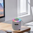 thumbnail image 5 of Portable Bluetooth Speaker with RGB Lights, Mini Subwoofer, TWS Stereo Pairing, Long Battery Life, Waterproof, for Outdoor and Party Use Gray, 5 of 6